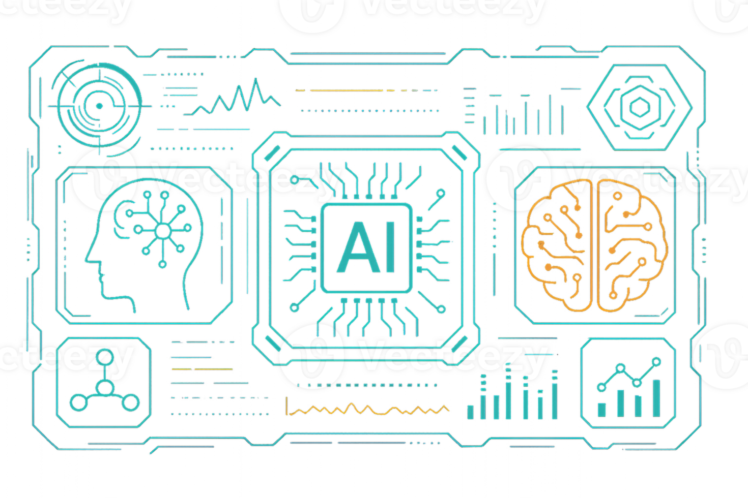 Futuristic AI Interface Design for Innovative Technology Concepts png