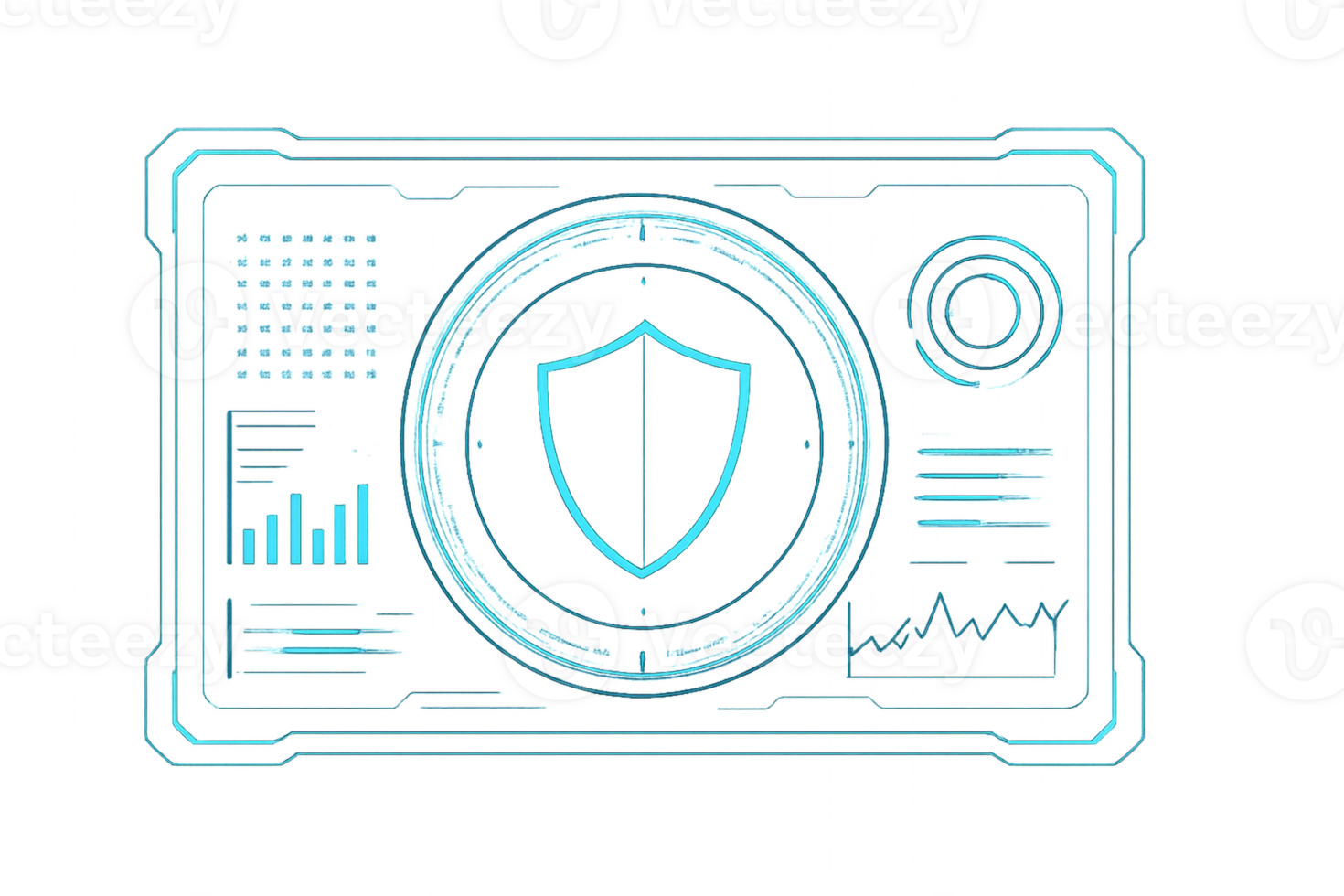 Futuristic Antivirus Interface Design for Cybersecurity Applications png