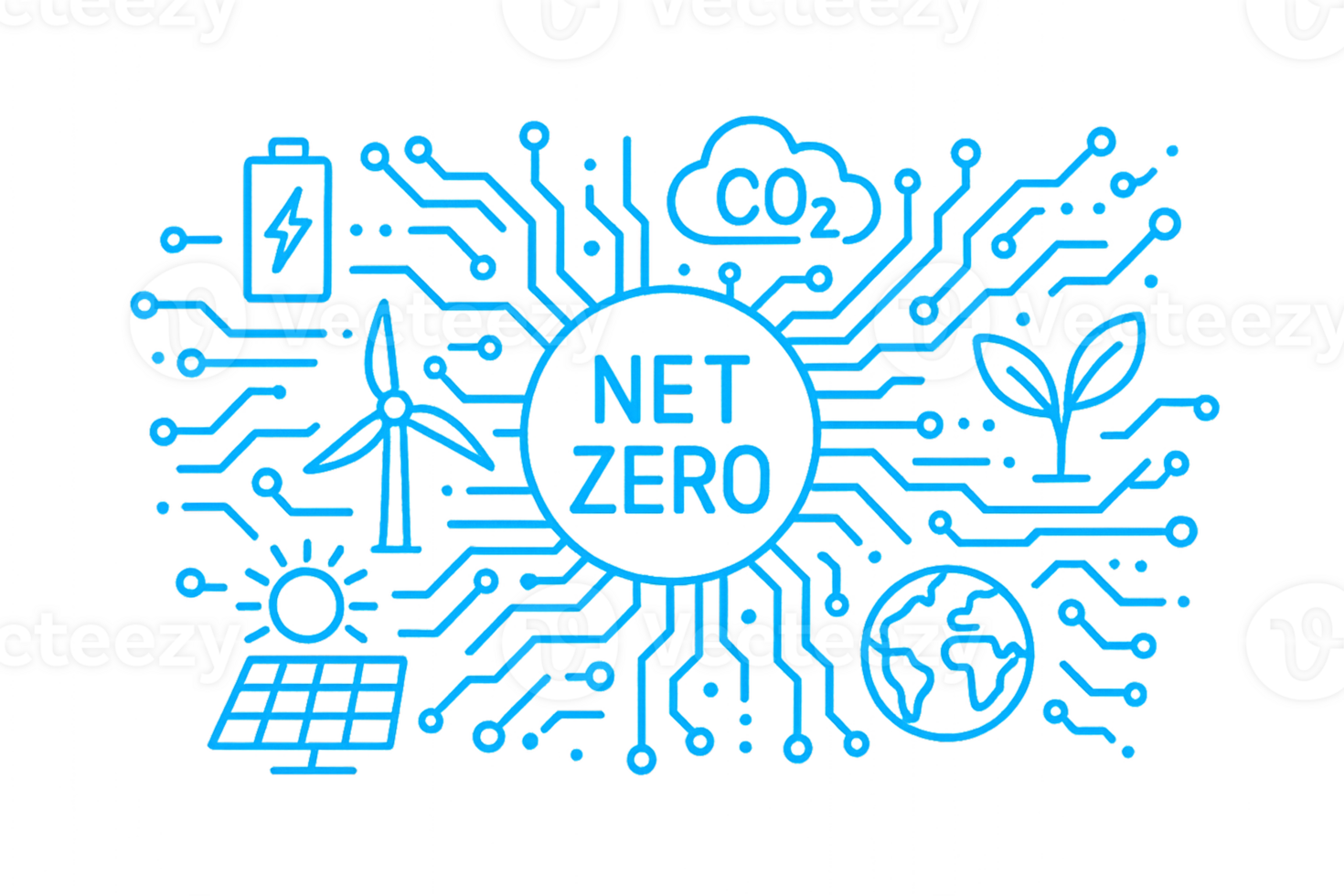 Innovative Net Zero Technology Design for Sustainable Future png