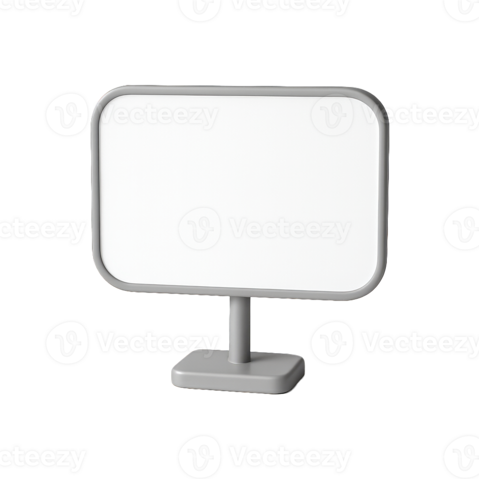 Simple 3D Empty Signboard for Custom Messages and Promotions png