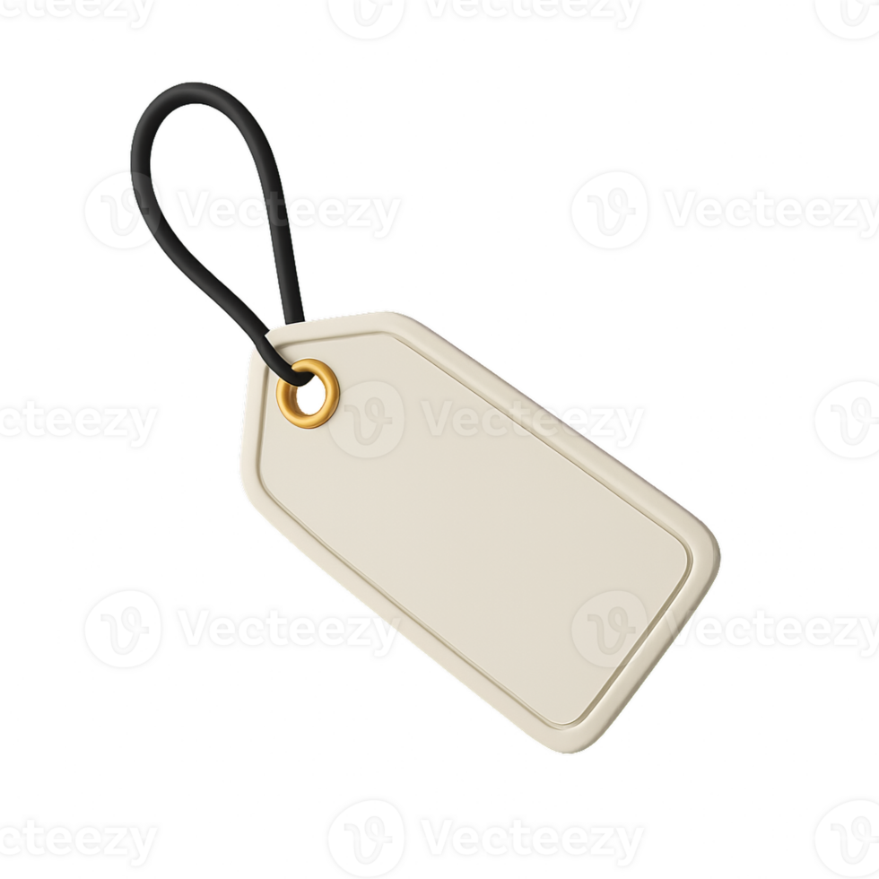 Empty Price Tag on Simple Background for Labeling Products png
