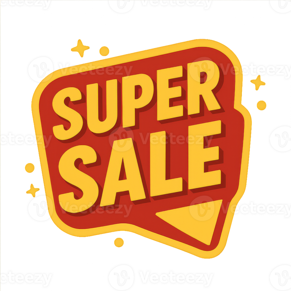 Bright Super Sale Banner with Eye-Catching Design for Promotions png
