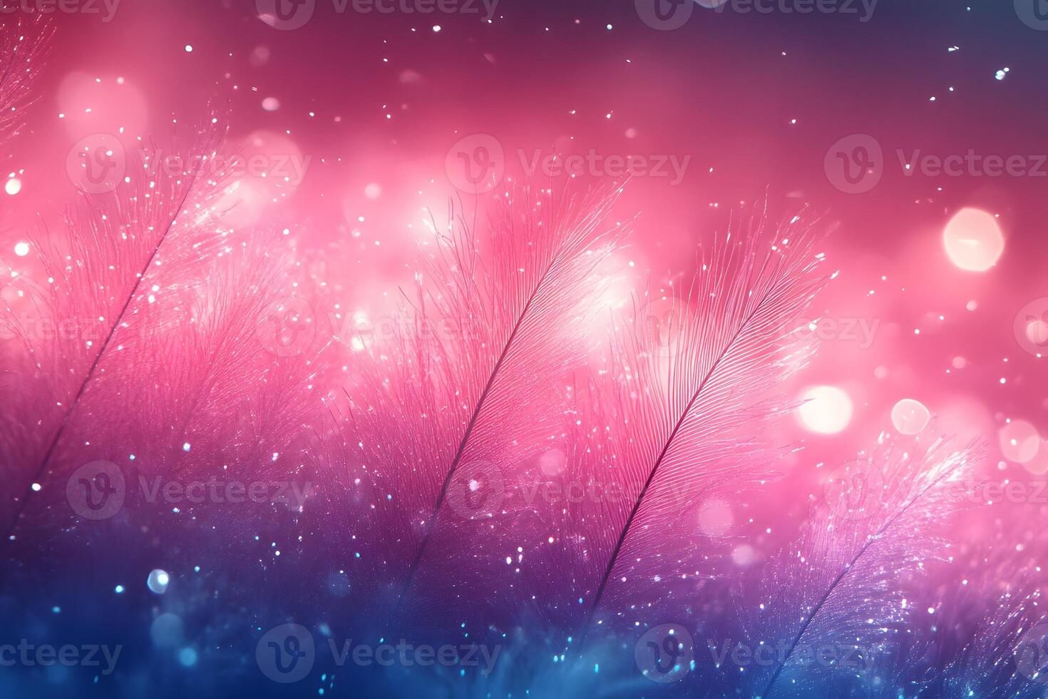 Dreamy Feather Abstract with Soft Pink and Blue Bokeh for Inspirational Design photo