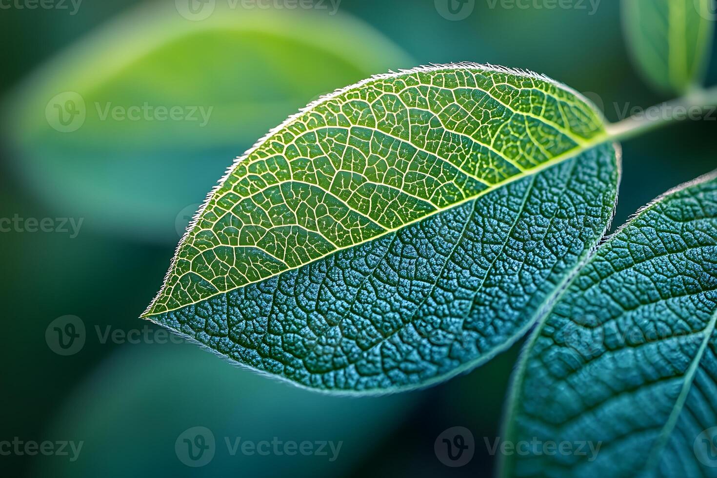 Detailed Close-Up of Leaf Texture in Natural Light for Nature Photography photo
