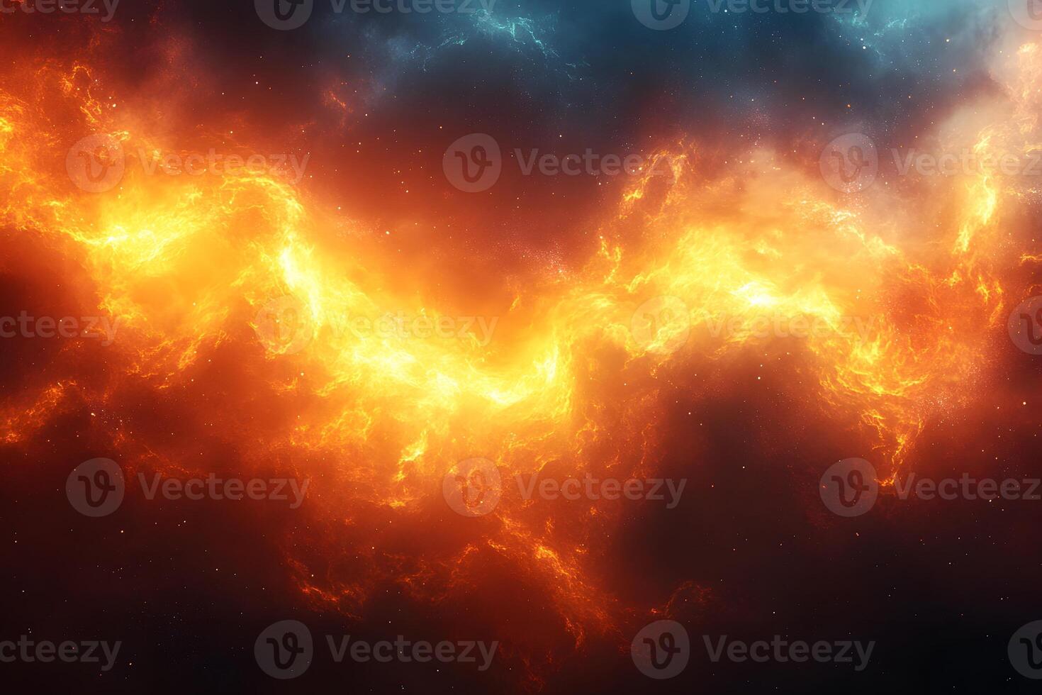 Fiery Cosmic Nebula - Vibrant Space Abstract for Digital Art and Design photo
