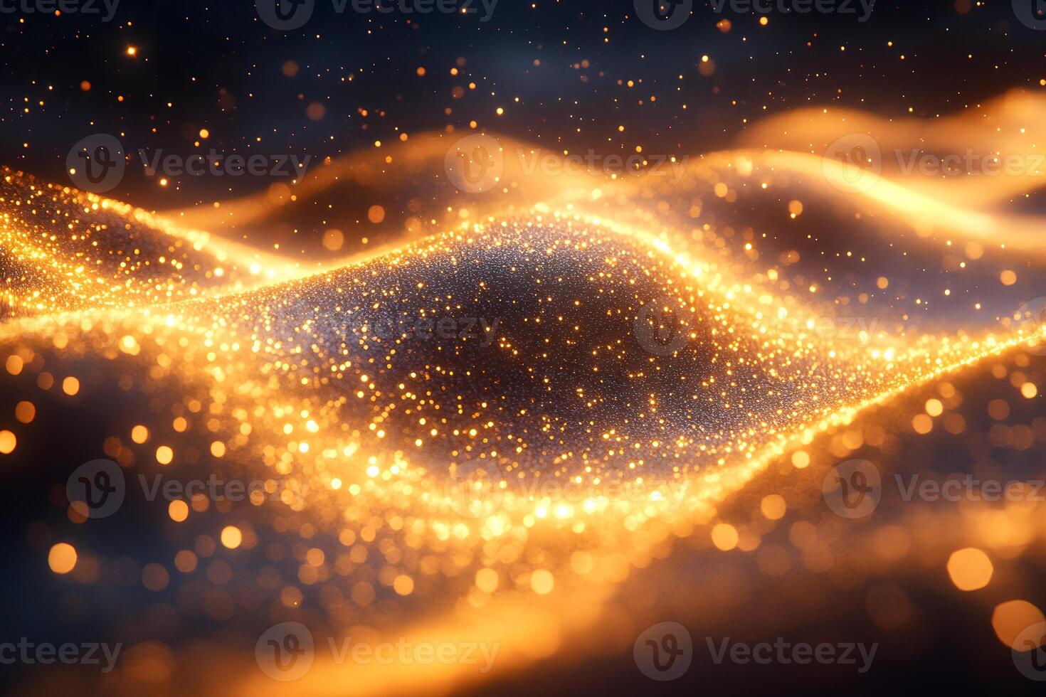 Golden Glitter Waves Abstract Background for Festive Designs and Artistic Projects photo
