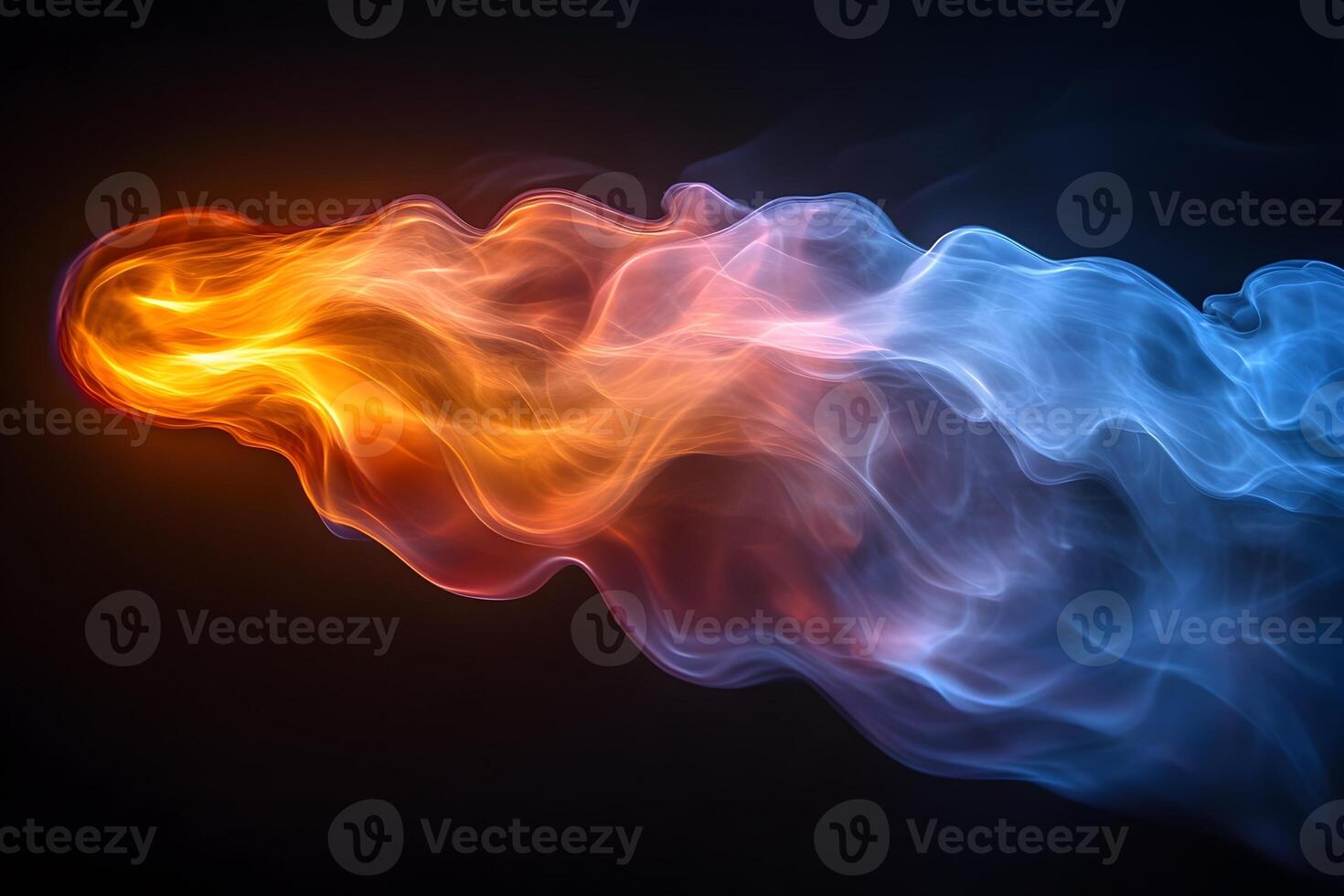 Abstract Fire and Ice Energy Wave Concept for Dynamic Design and Digital Art photo