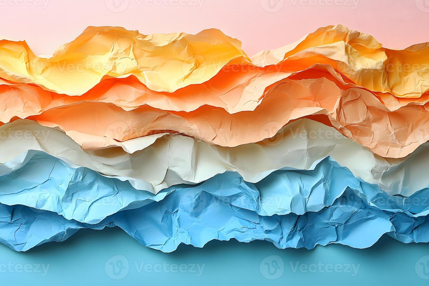 Abstract Colorful Paper Waves - Creative Background Design for Art Projects photo
