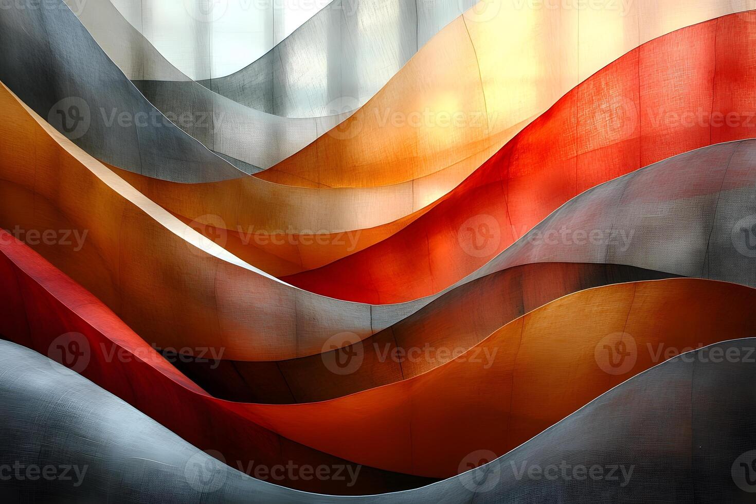 Abstract Pattern of Wavy Layers in Earth Tones for Artistic Design and Interior Decor photo
