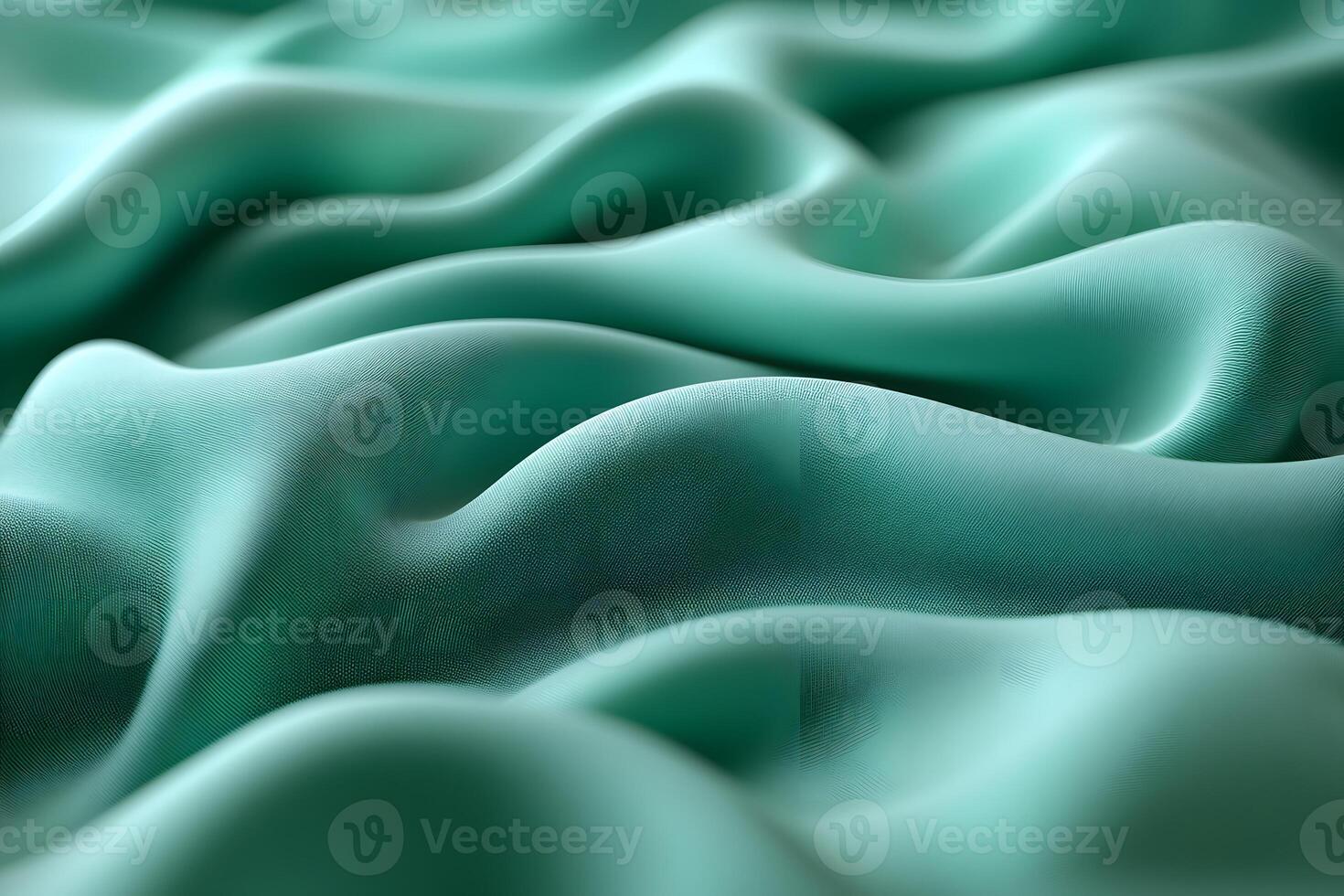 Abstract Wave Patterns in Turquoise Fabric Texture Design for Artistic Backgrounds photo
