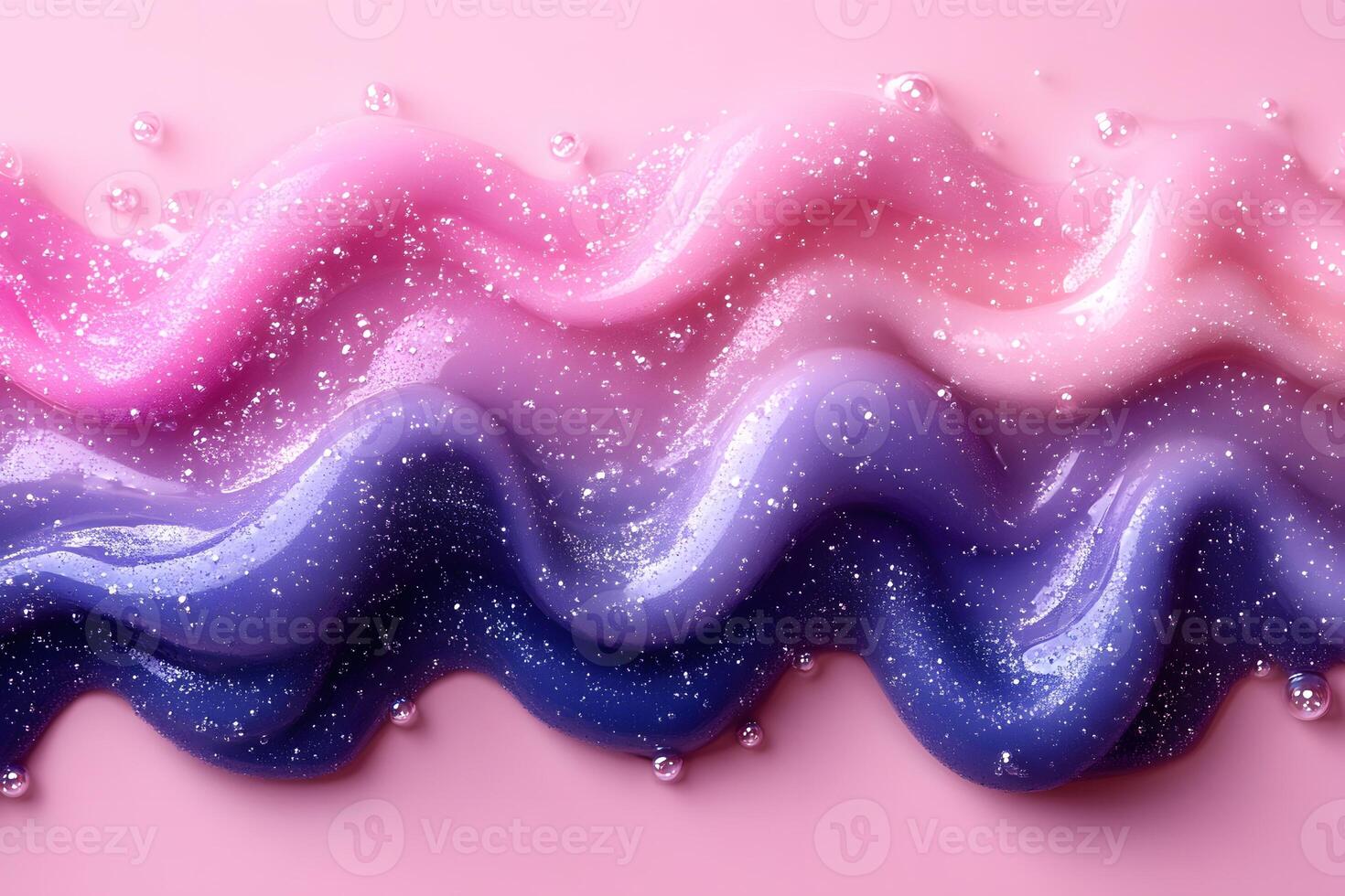 Abstract Waves of Pink and Purple Glitter with Glossy Gradient Design photo