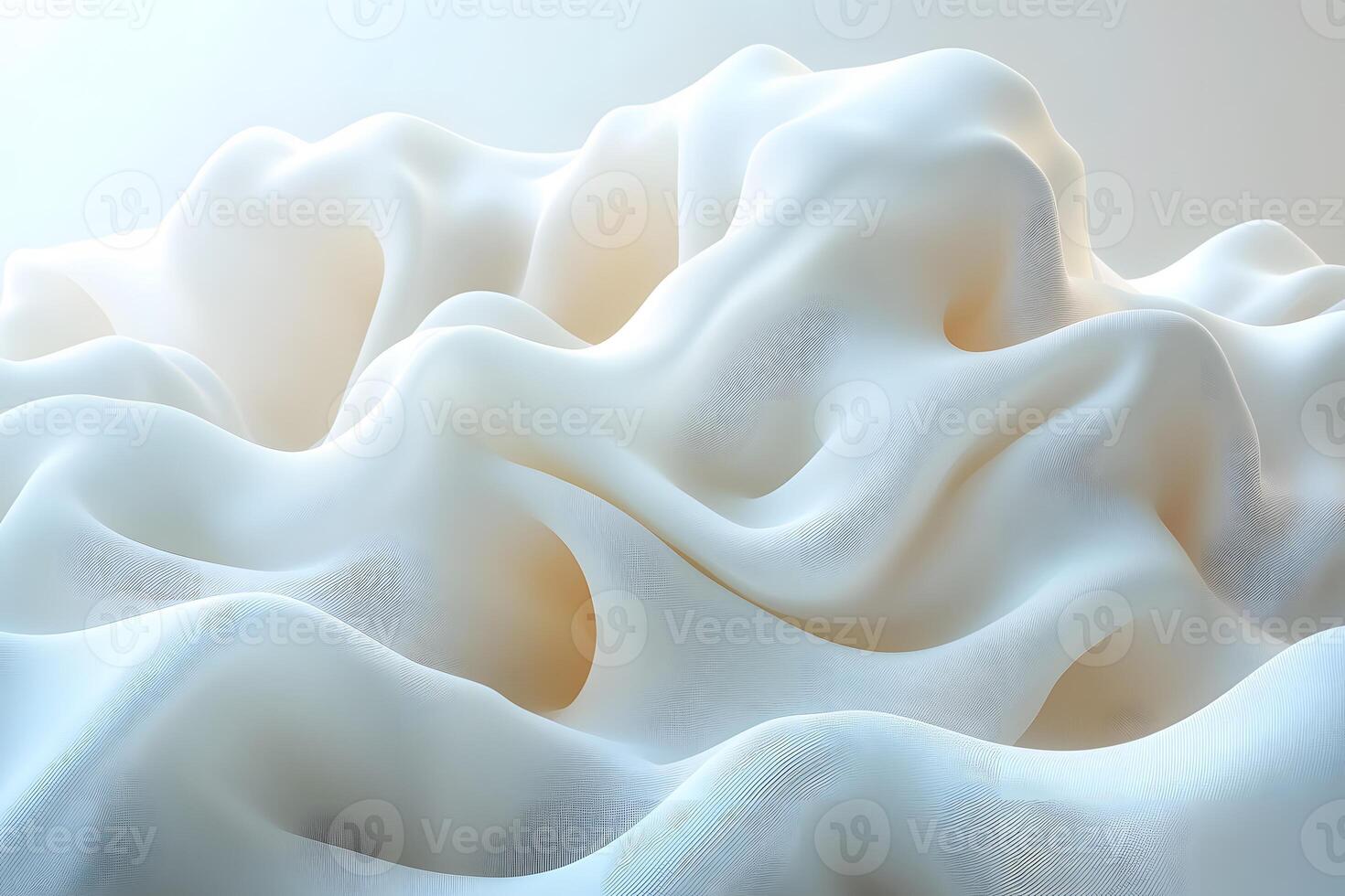 Abstract White Fabric Wave Texture - Modern Minimalist Design for Backgrounds photo