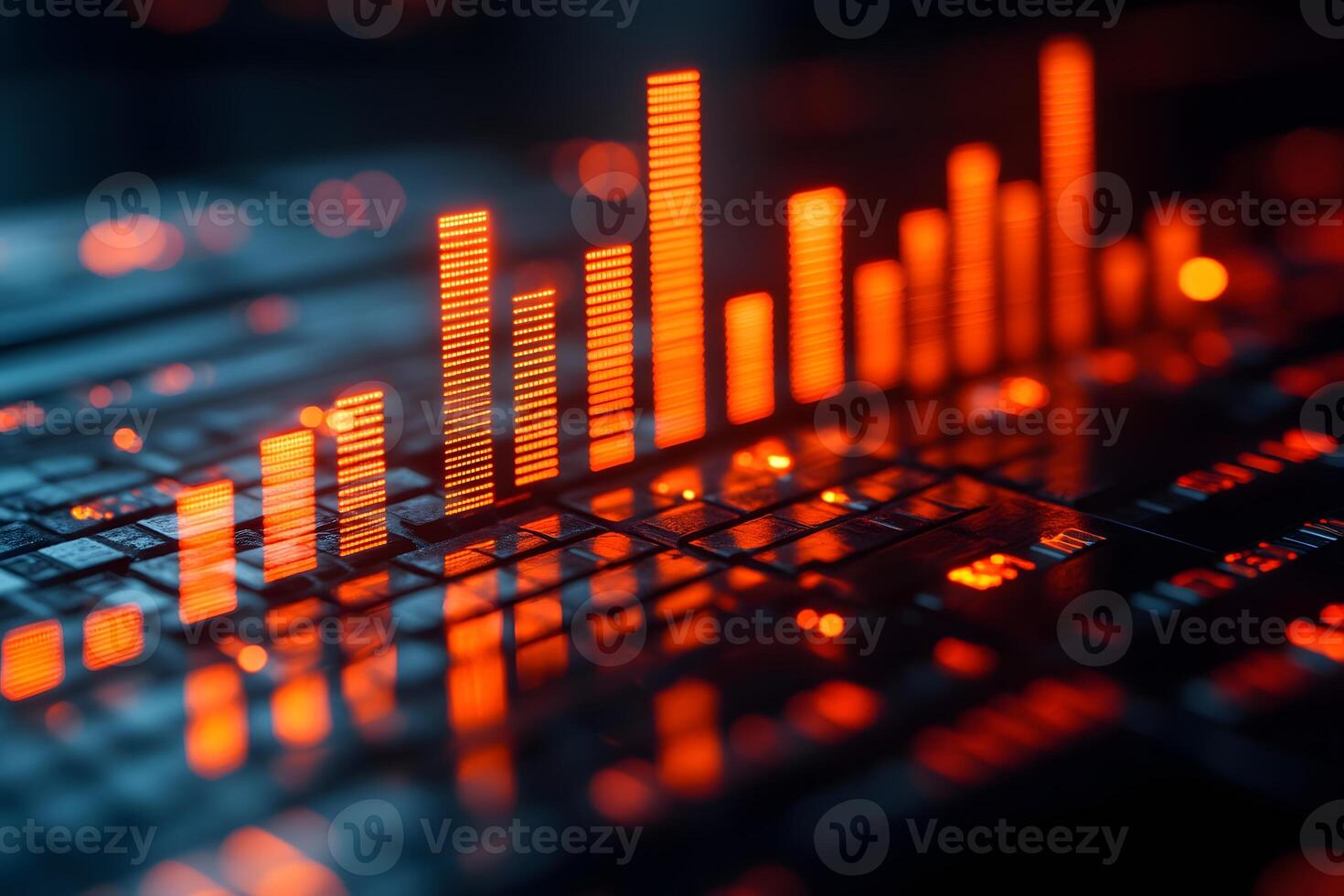 Dynamic Audio Soundwave Display - Vibrant Equalizer and Audio Technology Concept photo