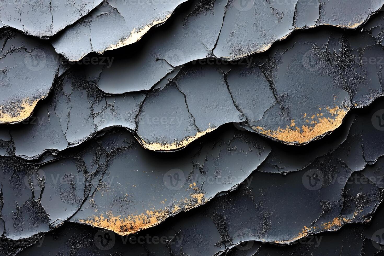 Textured Metallic Abstract Art with Cracked Layers for Modern Interior Design photo