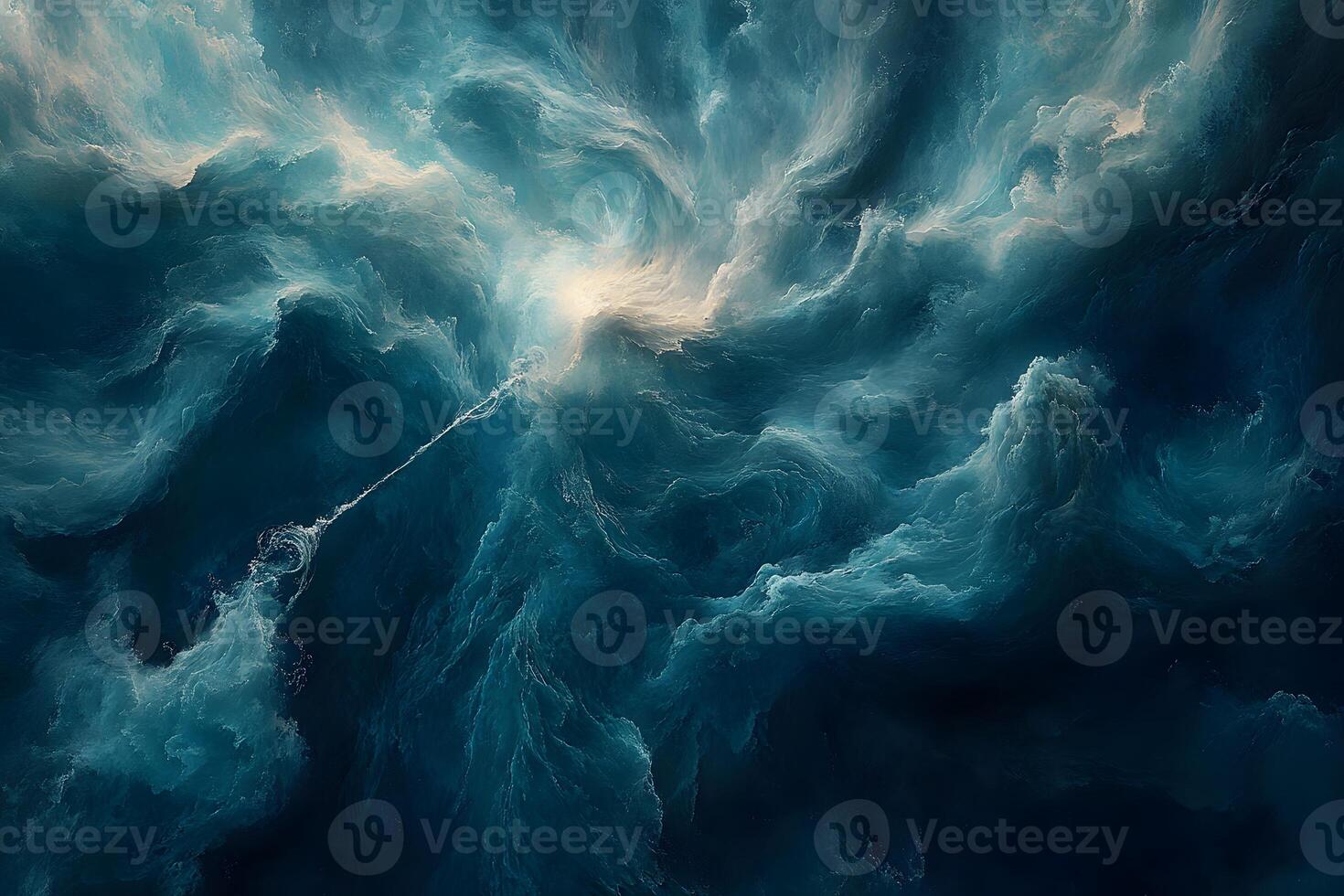 Ethereal Swirling Clouds and Light in a Stormy Sky - Abstract Art for Creative Design photo