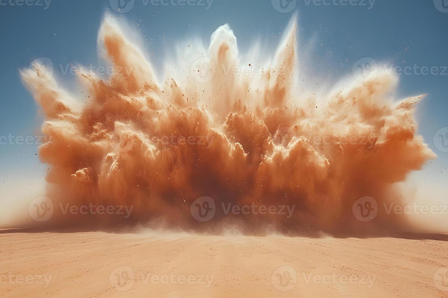 Dynamic Desert Sand Explosion for Creative Design Projects photo