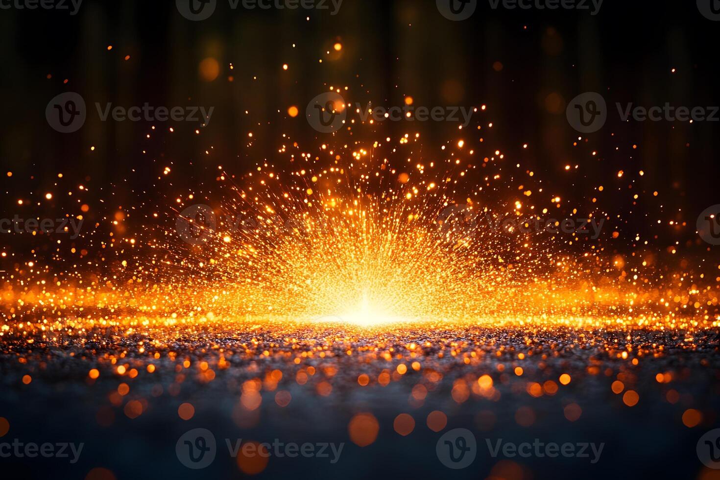 Sparkling Explosion of Light Particles for Festive Designs and Celebrations photo