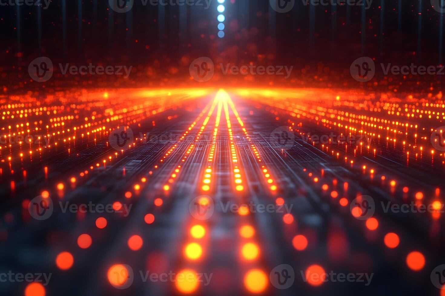 Futuristic Technology Pathway with Glowing Circuit Patterns for Digital Innovation photo