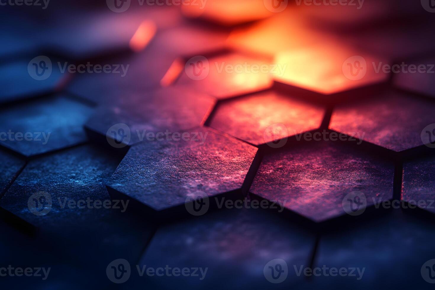 Abstract Geometric Hexagon Pattern with Vibrant Colors for Modern Design Concepts photo