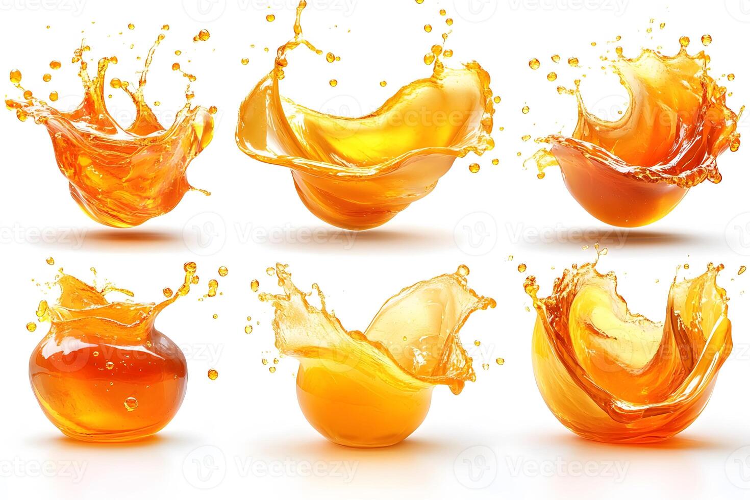 Vibrant Orange Fruit Juice Splashes in Motion for Creative Design and Print Projects photo