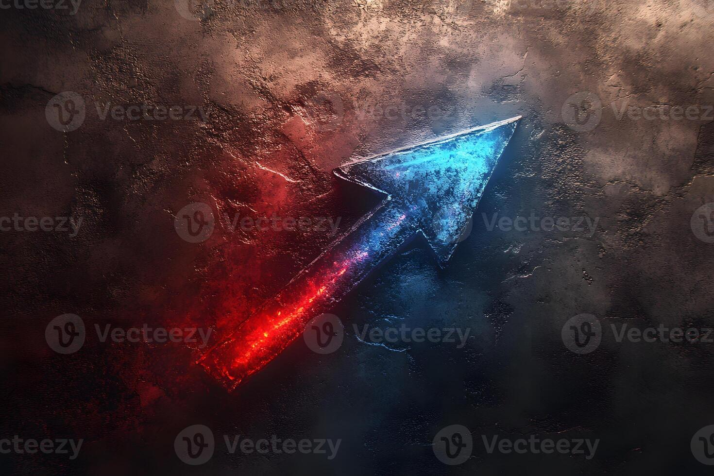 Futuristic Neon Arrow Design Concept for Direction or Progress Art photo
