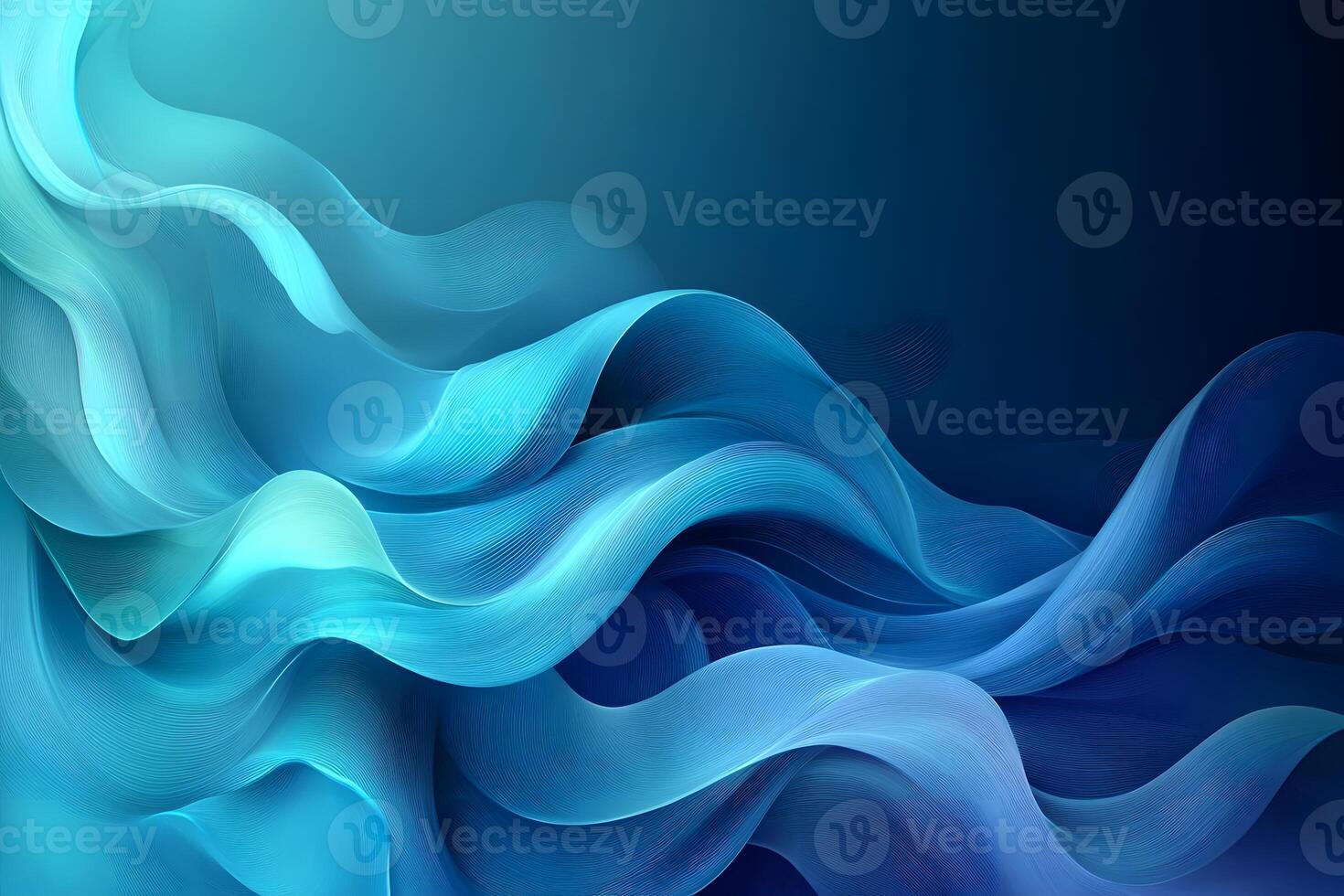 Abstract Blue Wave Patterns for Contemporary Design and Creativity photo