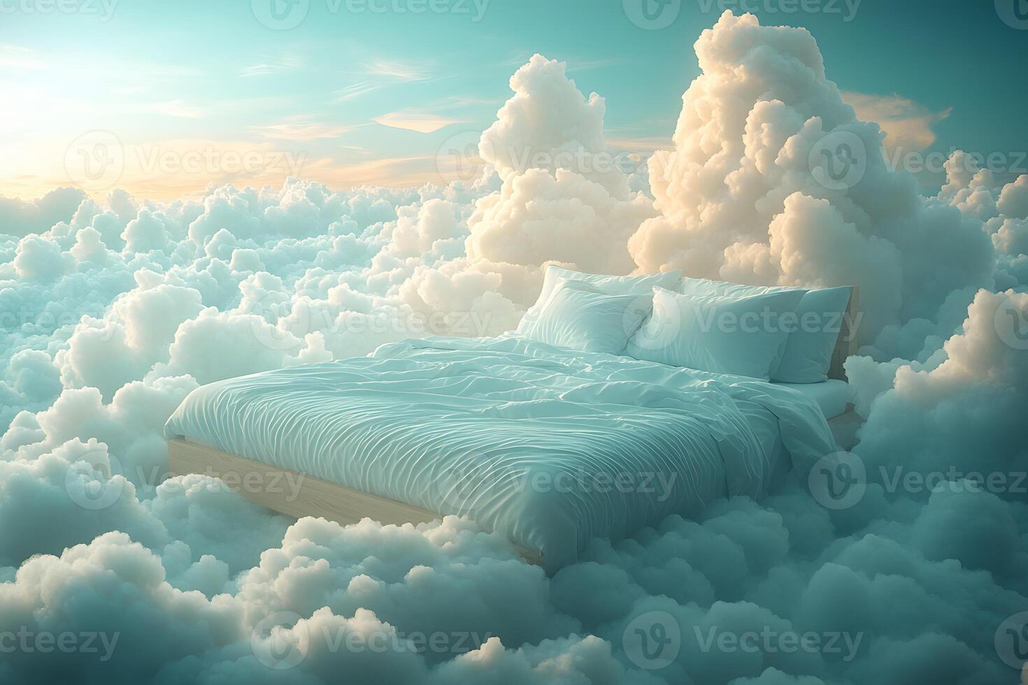 Dreamy Cloudscape Bedroom Design for Relaxation and Tranquility photo