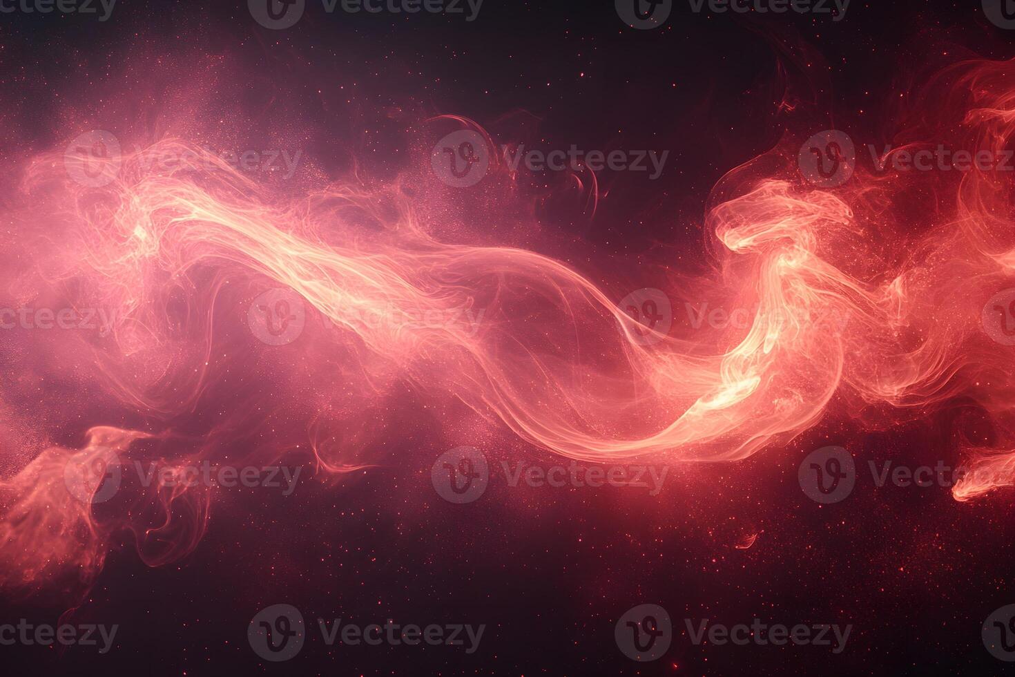 Abstract Cosmic Nebula Vibrant Red Swirling Gas in Deep Space photo