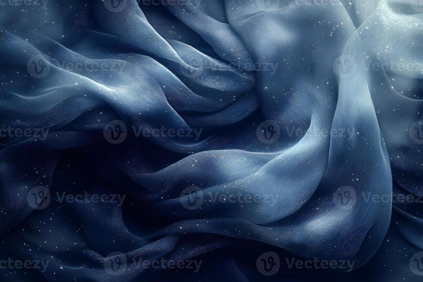 Ethereal Abstract Blue Wave Texture with Glowing Particles and Fluid Motion photo