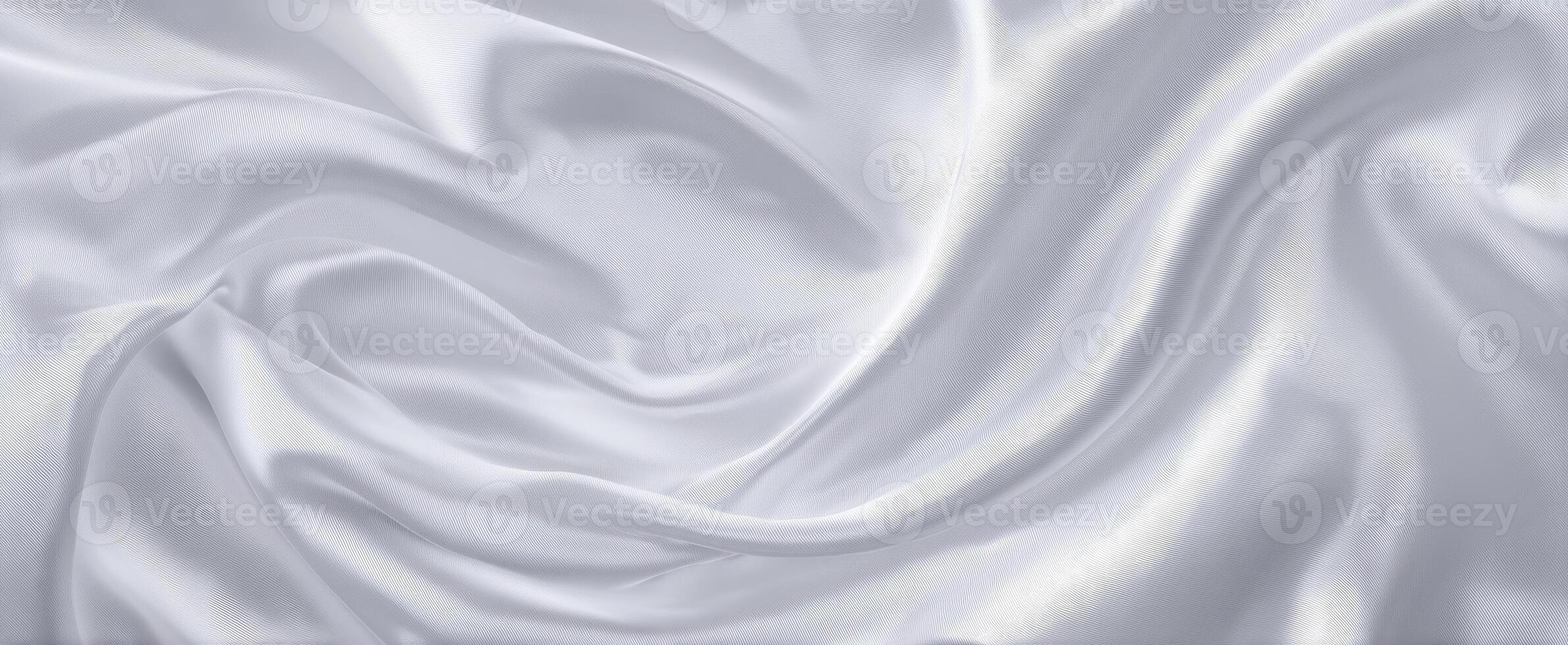 The smooth white silk fabric creating an elegant and luxurious backdrop. photo