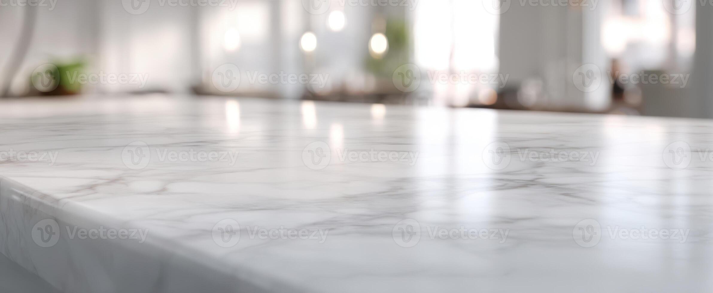 The elegant marble countertop showcasing modern kitchen design and luxurious aesthetics. photo