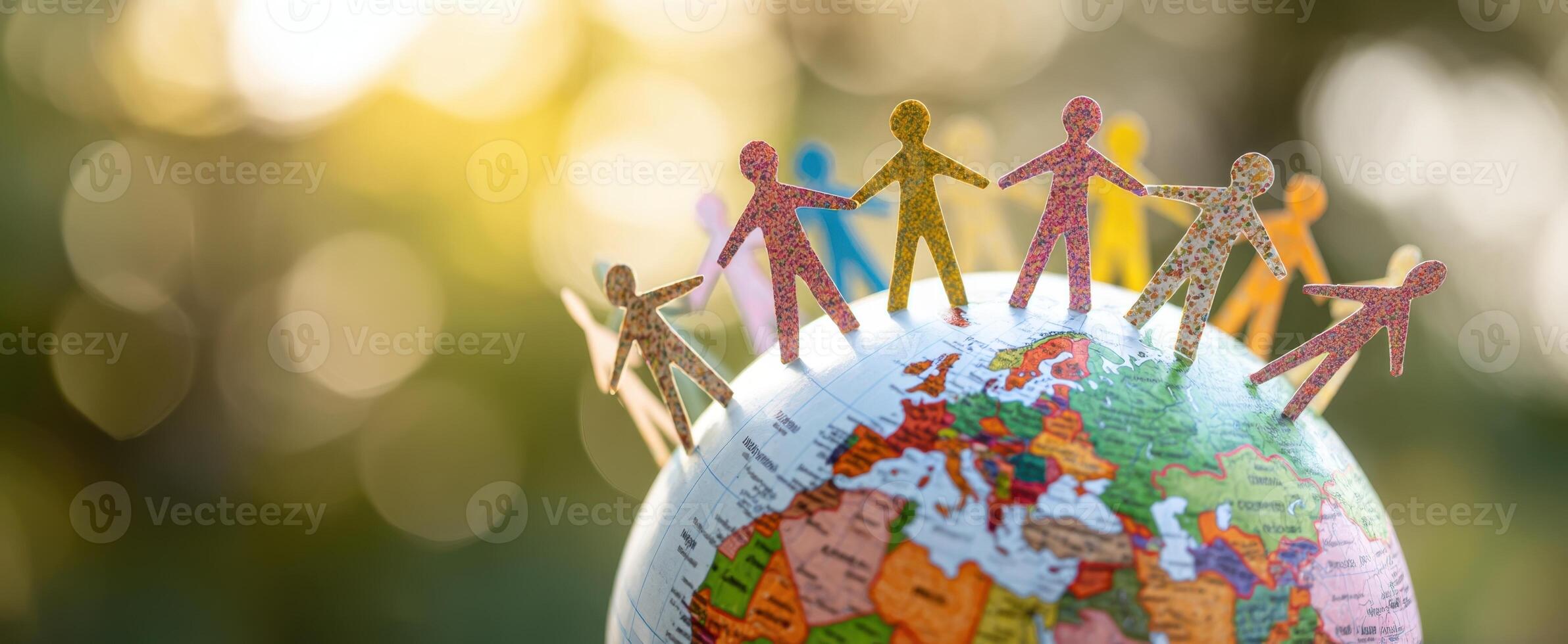 The Globe Representing Unity Among Diverse People in a Global Community photo