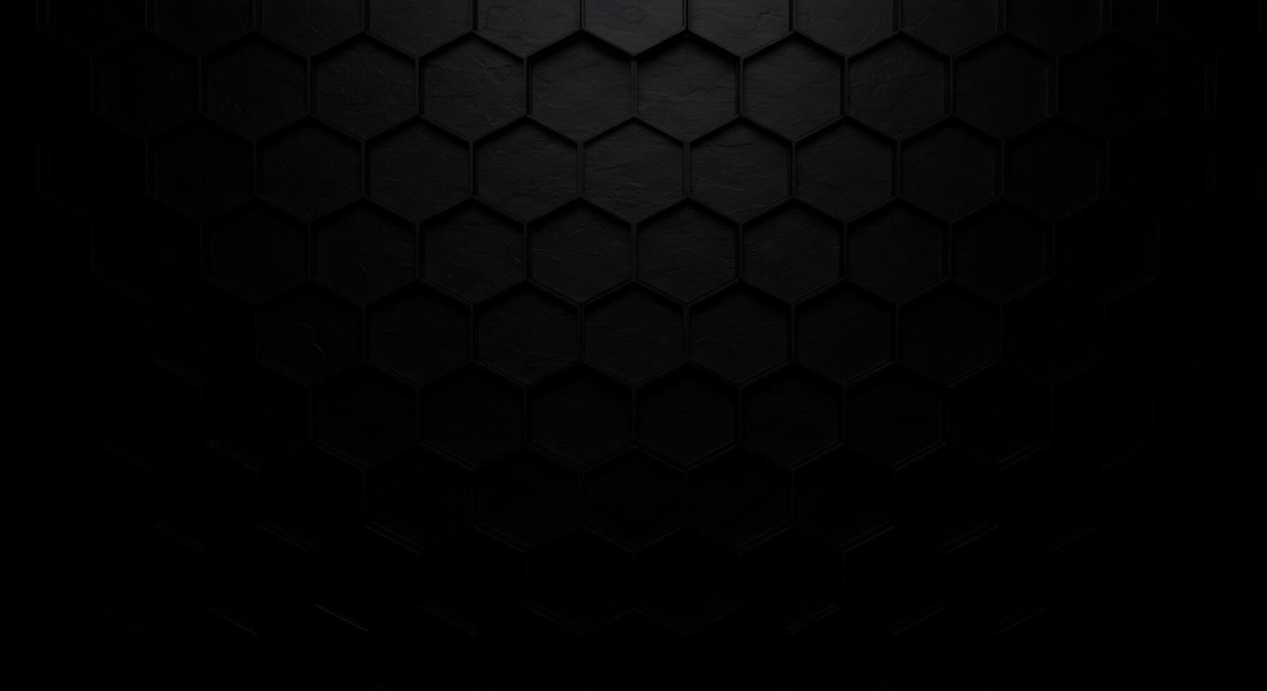 Black background with hexagonal shapes on it photo
