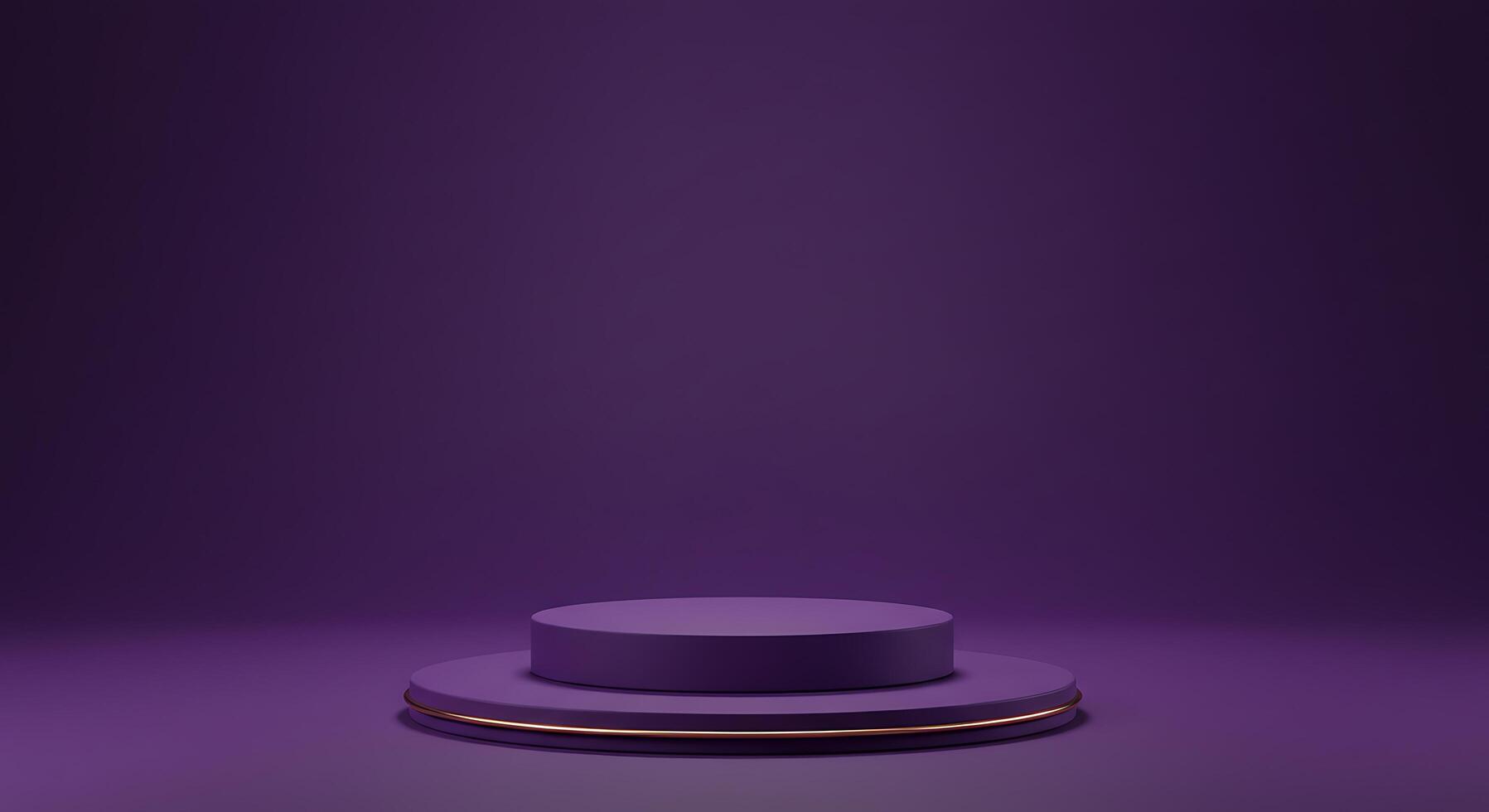 A purple pedestal on a dark background photo