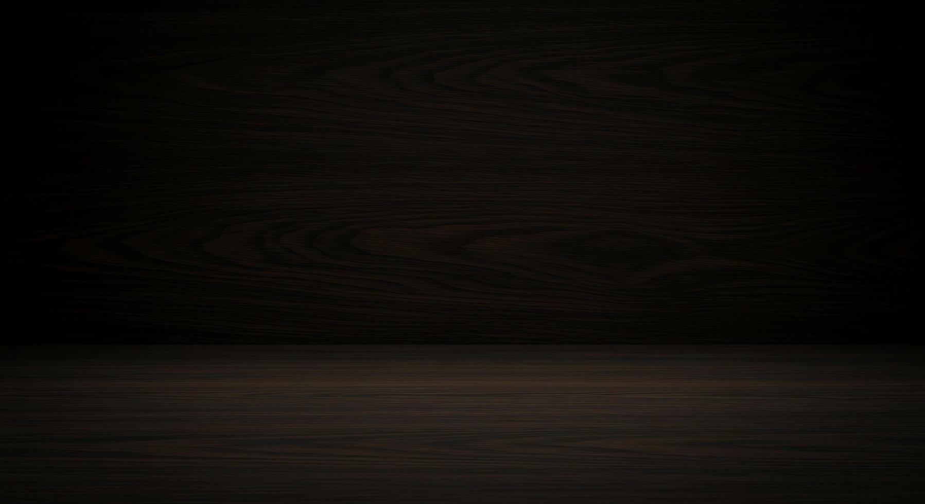 Dark wood background with black background photo