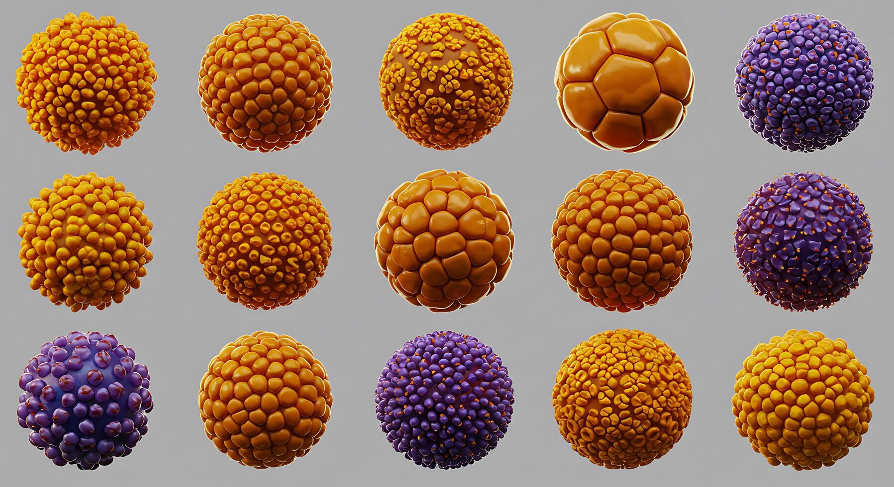 A set of different colored balls with different shapes photo