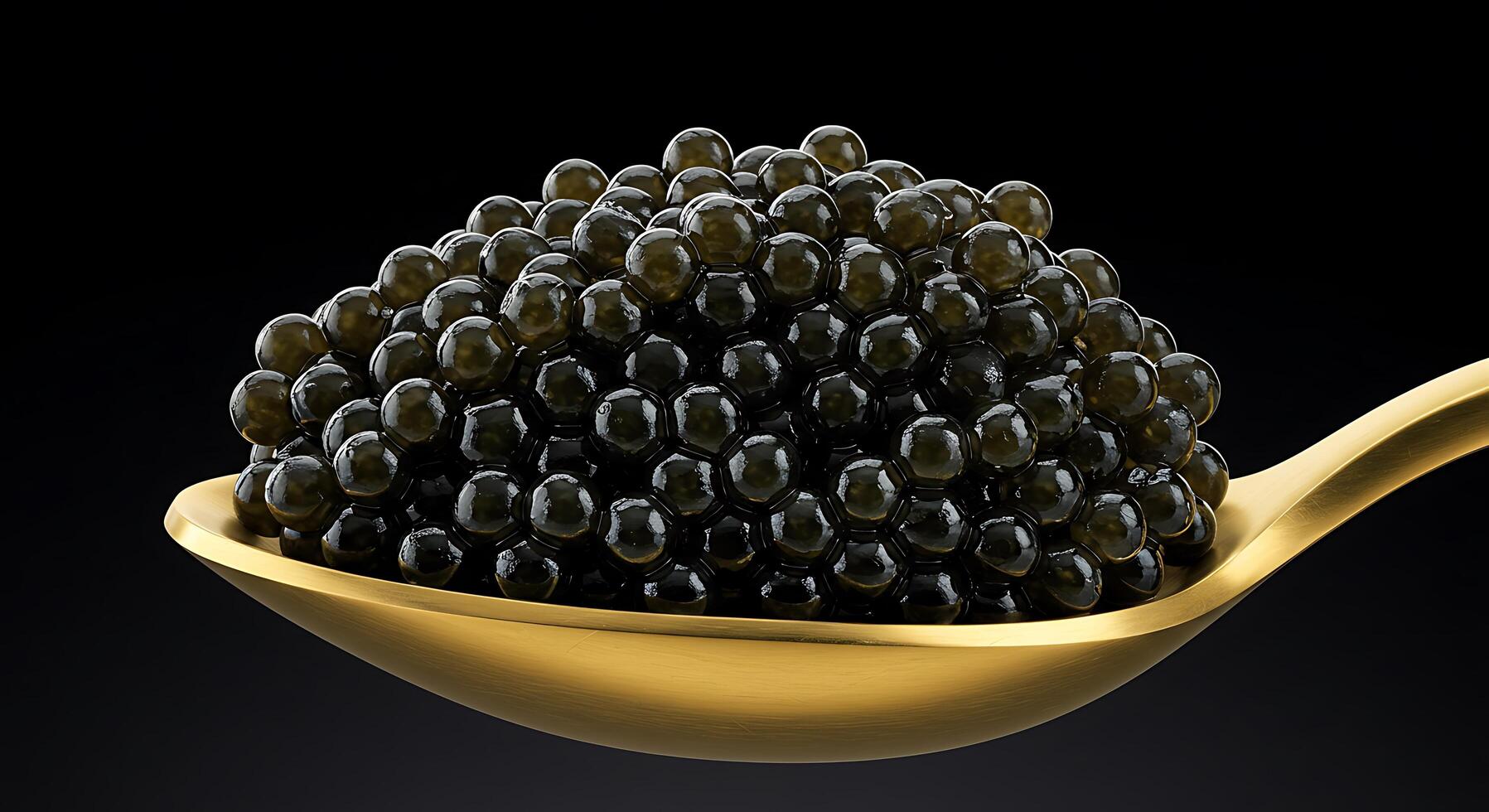 Caviar on a spoon photo
