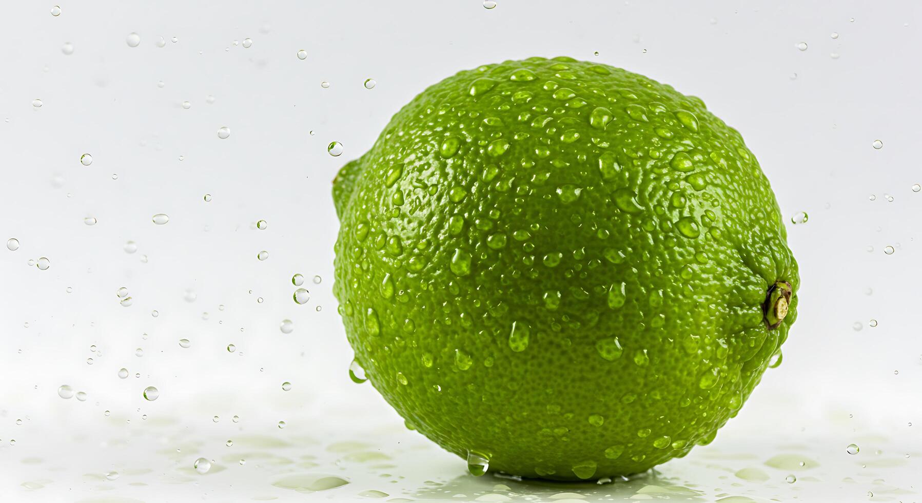 A lime with water droplets photo
