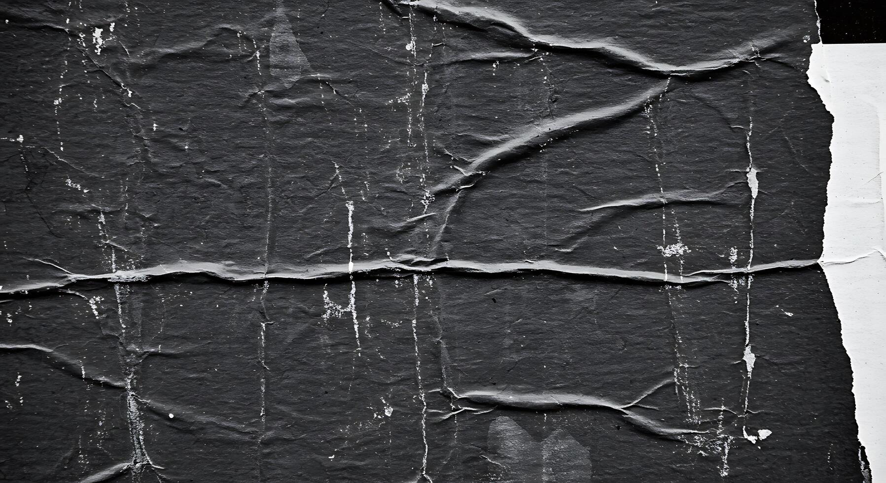 Black and white photograph of a piece of paper with cracks photo