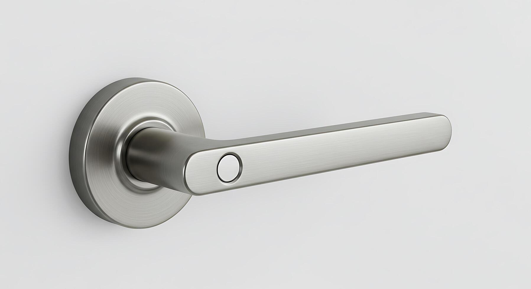 A close up of a metal door handle photo