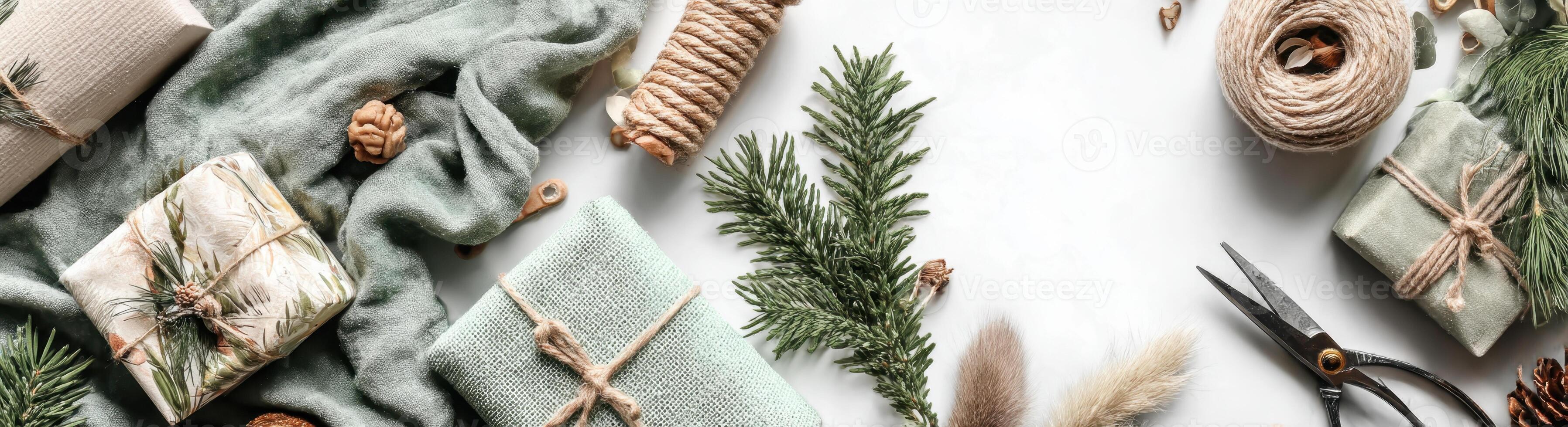 Eco Friendly Gift Wrapping Inspiration Presents with Natural Elements and Rustic Touches photo