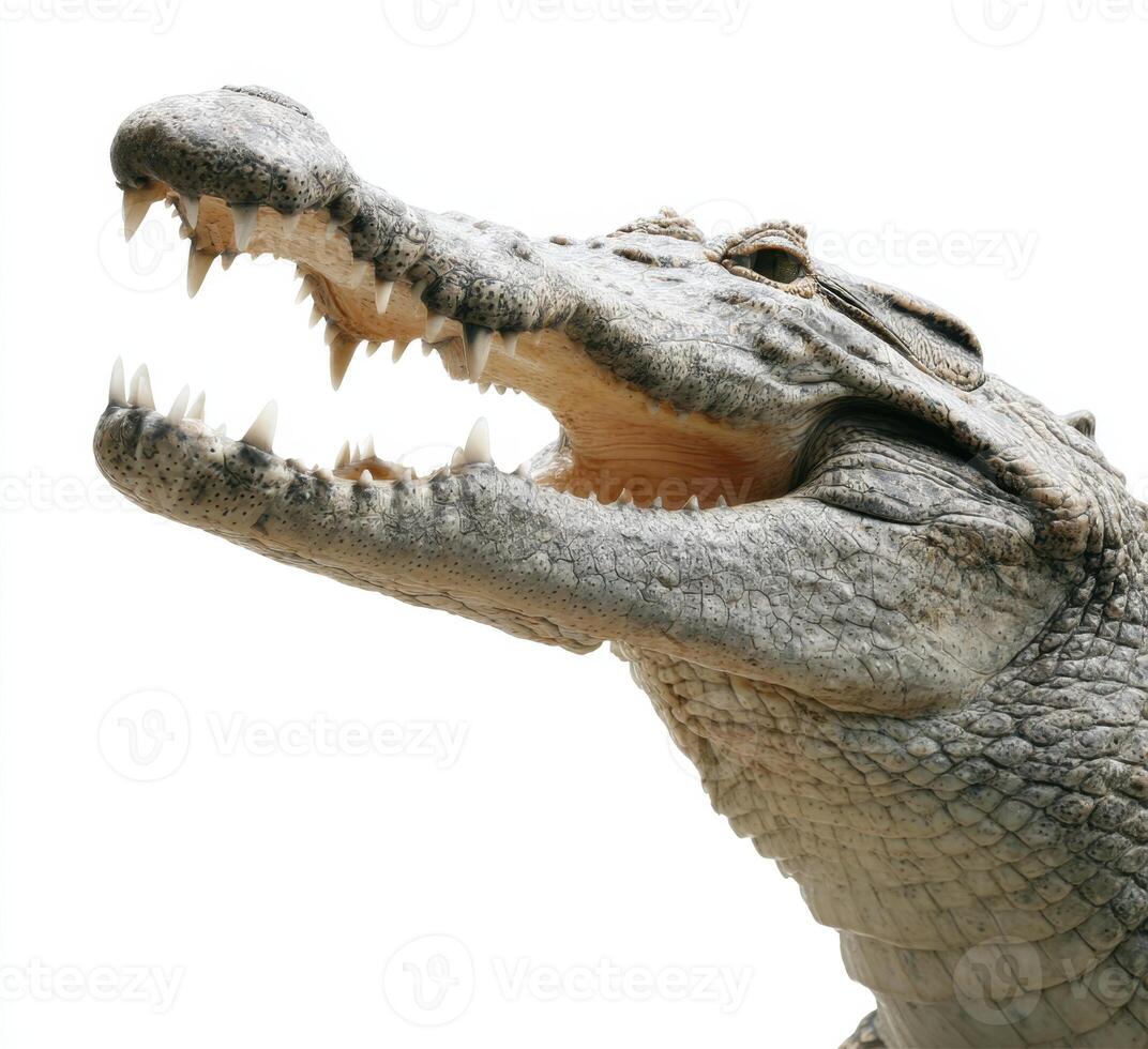Crocodile A Predatory Reptile With Powerful Jaws And A Scaly Hide photo