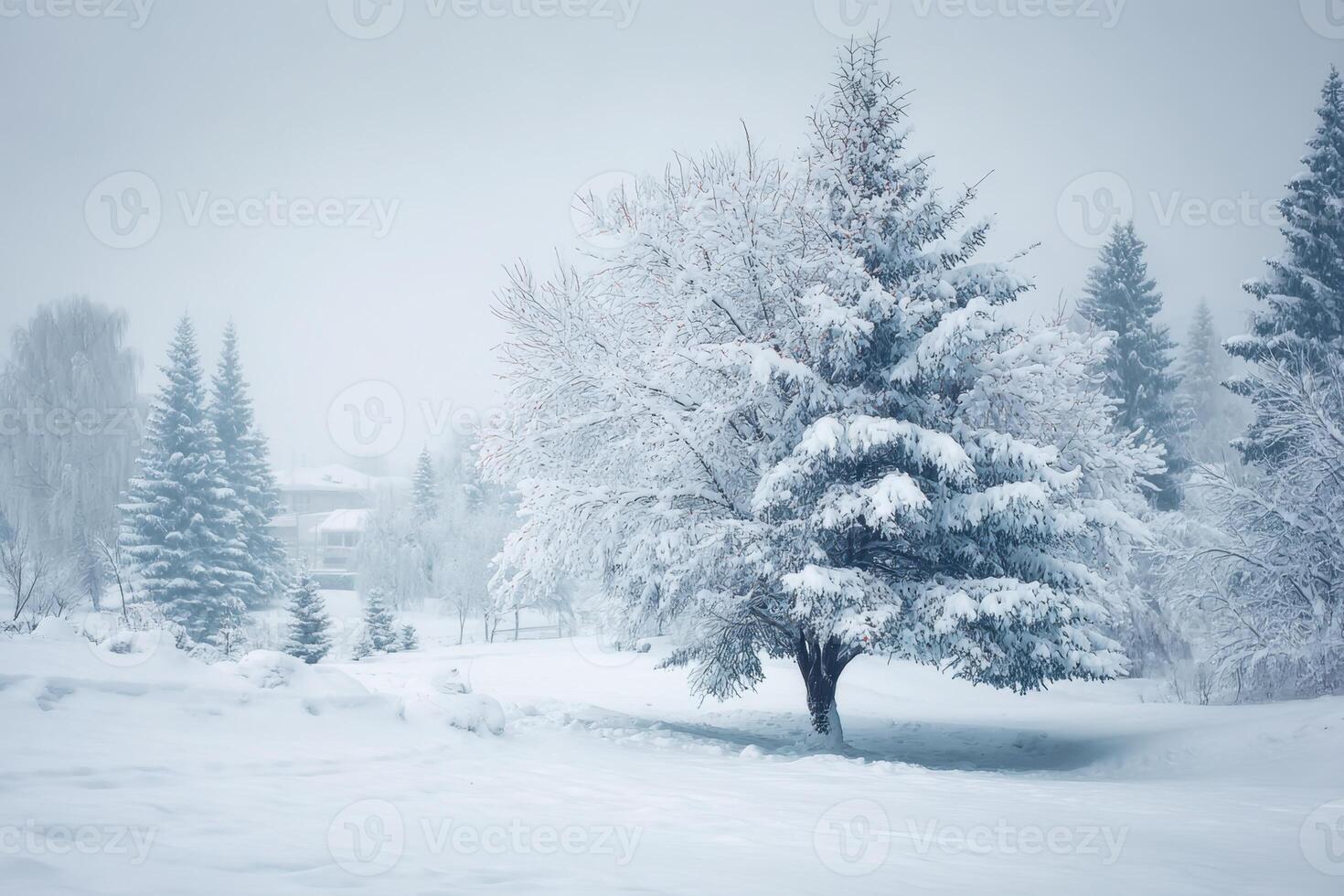 The Purest Scene A Frozen World Unveiling Winter's Delicate White Majesty photo