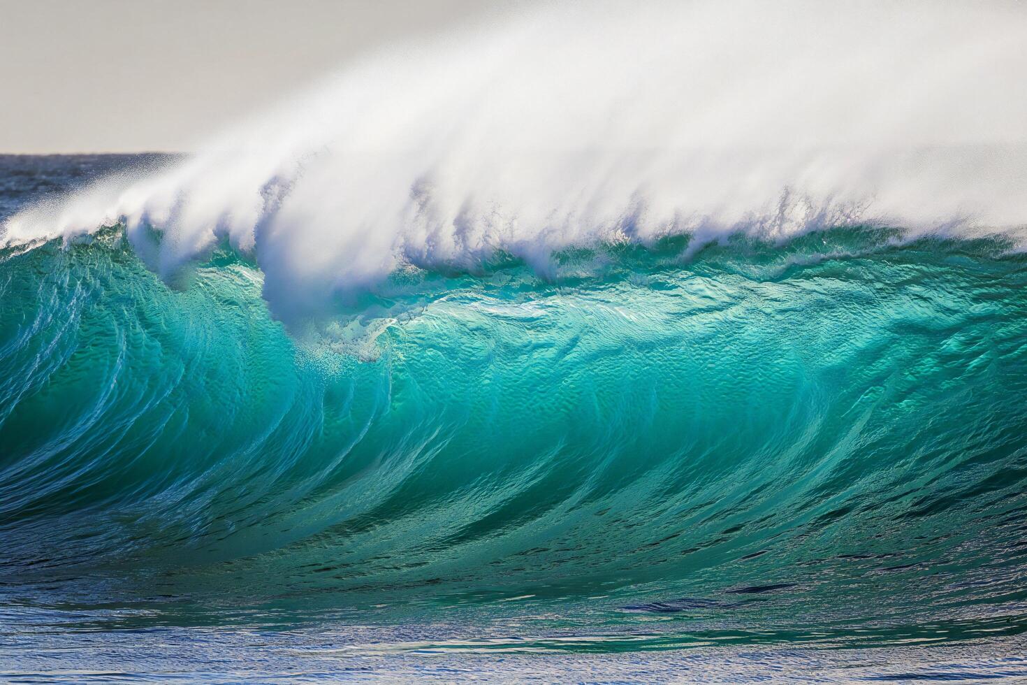 Nature Background Majestic Ocean Wave Crashing Turquoise Water Powerful Surf Dramatic Seascape photo