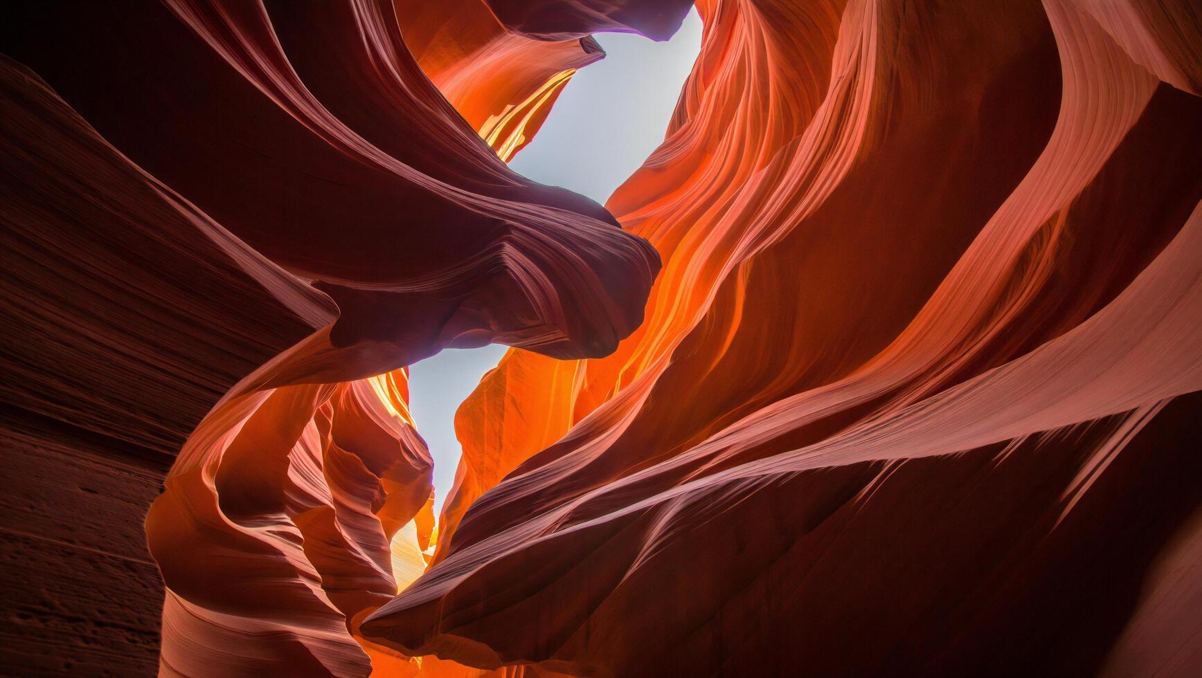 Nature Background Stunning Antelope Canyon Arizona Red Rock Formations Natural Light Swirling Sandstone Walls photo