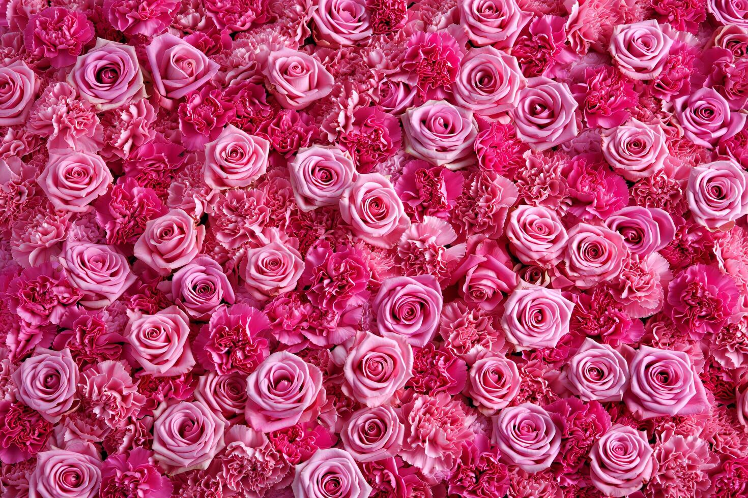 Flowers Background Lush Pink Roses and Carnations Floral Background Texture Romantic Wedding Flower Arrangement photo