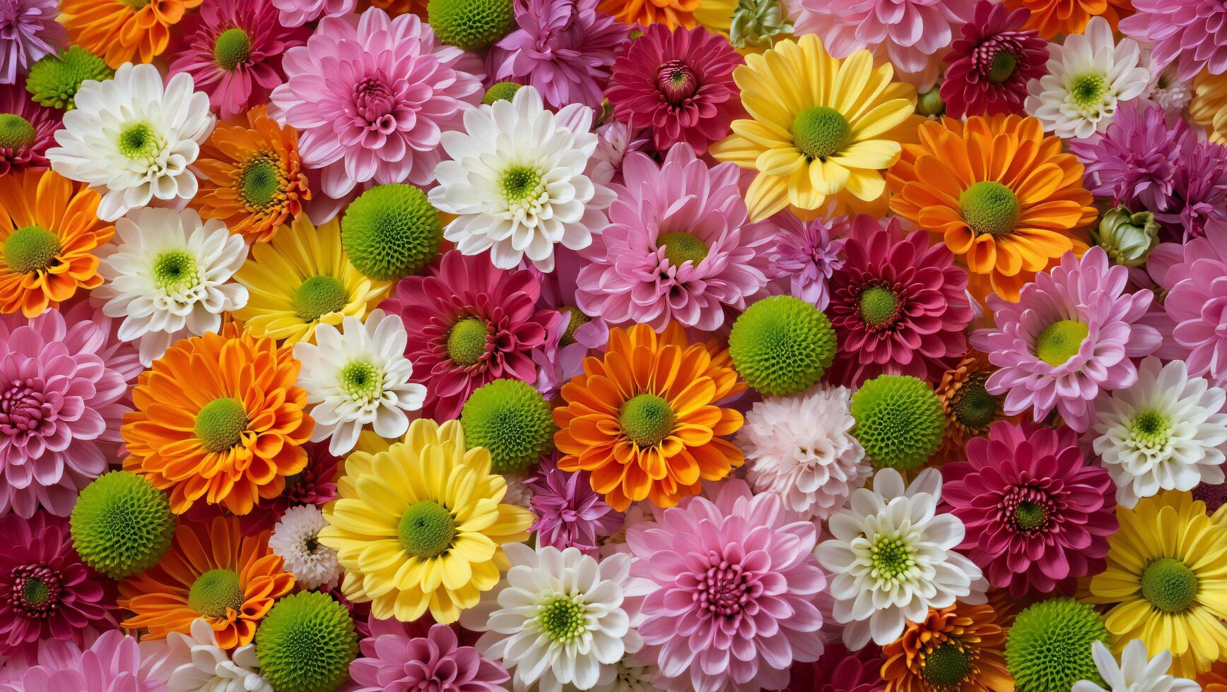 Flowers Background Vibrant Colorful Chrysanthemum Flower Background Blooming Floral Pattern Spring Summer Nature photo