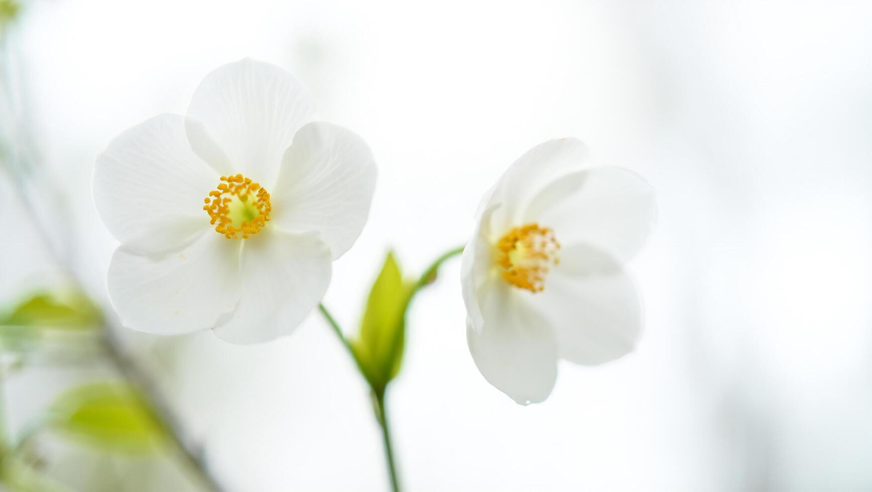 Flowers Background Delicate White Flowers Soft Bloom Closeup Spring Botanical Photography photo