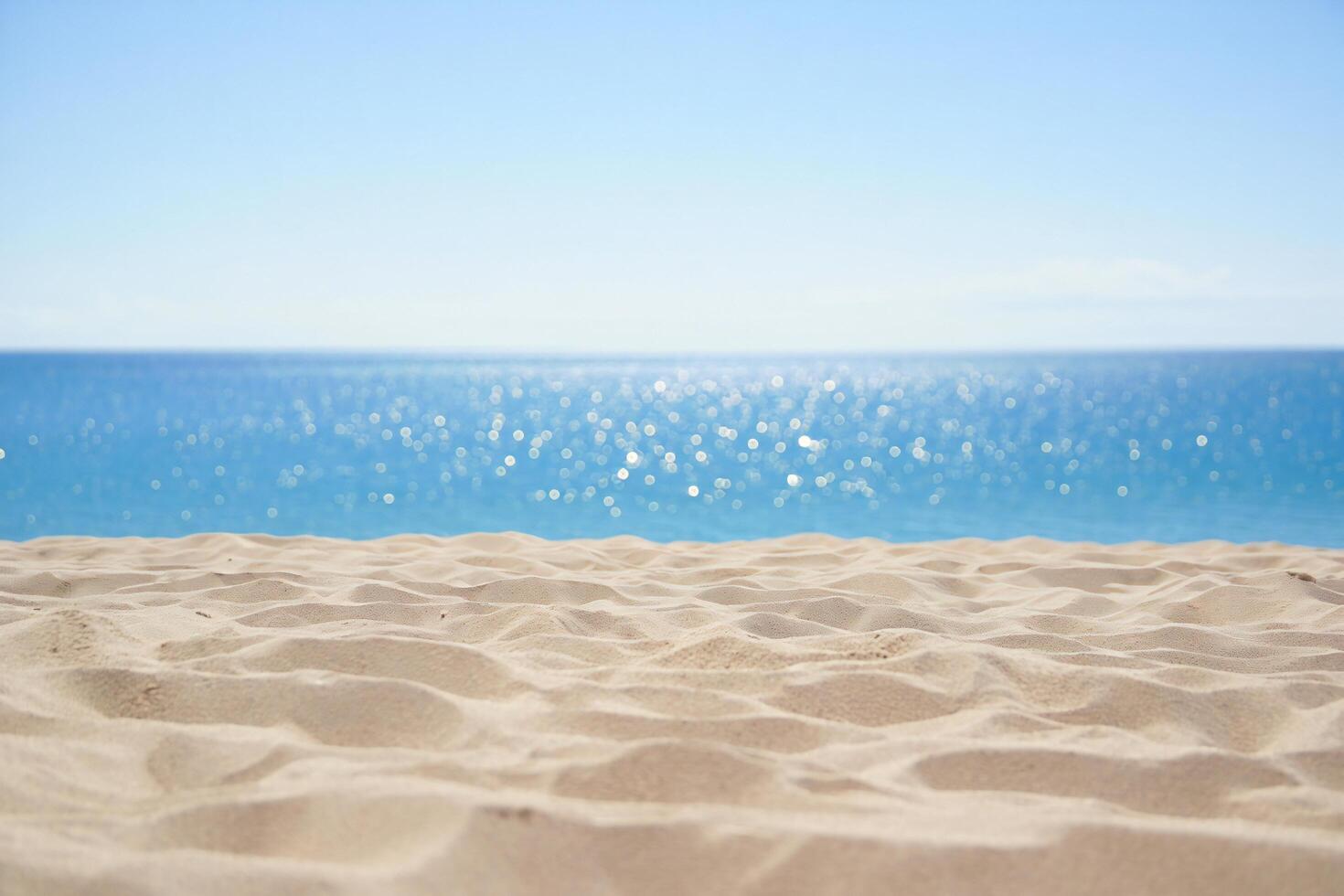 Beach Background Serene Beach Scene Golden Sand and Sparkling Turquoise Ocean photo