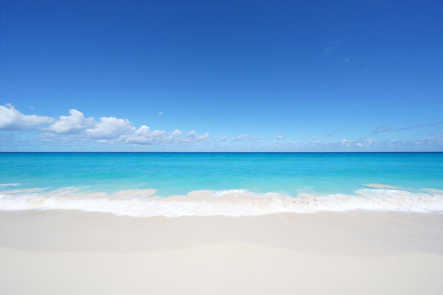 Beach Background Serene Tropical Beach Scene Turquoise Ocean White Sand Blue Sky photo